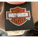 Harley Davidson  Brown Embroidered Baby Tee Size M Y2K Biker Photo 1