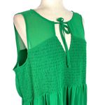 Torrid  GREEN CHIFFON SMOCK FRONT TANK SLEVELESS DRESS SIZE 3 USA 3X Photo 6