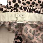 J.Crew Pink Leopard Print Ruffle Shorts Women Size 0 Animal Print Linen Cotton Photo 1