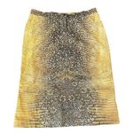 Roberto Cavalli Vintage  Snake Print Skirt Size L Yellow Black Gold Glittery Photo 0