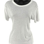 Enza Costa White Linen Blend Crew Neck Short Sleeve T Shirt Top Womens XS Photo 0