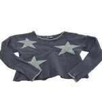Splendid  Sweater Womens Small Blue Francis Star Knit Pullover Wool Blend‎ Photo 1
