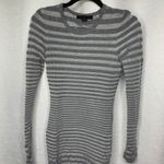Alexander Wang  gray striped bodycon long sleeves sweater‎ dress small minimalist Photo 2