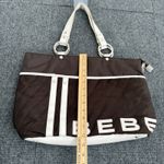 Bebe Y2K Style Sport Large Brown White Quilted Tote Bag Purse Spellout Mallcore Photo 15