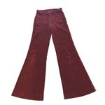 J Brand  Ali High Rise Merlot maroon Patch Pocket Flare‎ Corduroy Bell Bottom 25 Photo 1