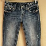 Miss Me JE5865P Denim‎ Thick Stitch Flap Pockets Capris Photo 2