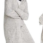 Madewell Donegal Kent Cardigan Sweater Womens S Gray Open Front Speckled Wool Photo 0