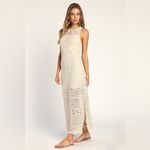 BB Dakota Crochet You Love Me Beige Crocheted Sleeveless Maxi Dress NWOT Photo 1