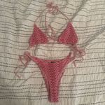 Triangl Bikini Set Pink Crochet Photo 1