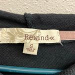 Rewind  pull over crochet sleeve hooded sweater Small boho whimsigoth 740 Photo 5