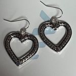 Mixit Silver Heart Statement Earrings Photo 2