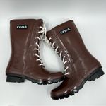 Roma  NEW Lace Up Rubber Rain Boots Photo 5