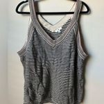 BP Nordstrom Striped Cropped Sweater Tank Top Women's Size 4x 100% Cotton Boho Photo 0