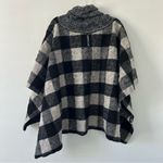 Anthropologie  Wintertide Reversible Floral Buffalo Check Wool Turtleneck Shrug Photo 3