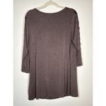 Soma  Brown Cowl Neck Loungewear Black Lace Insets Soft Classic Size Large Photo 2