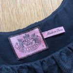 Juicy Couture Vintage Y2K  Black Embroidered Cotton Ruffle Shift Dress Photo 3