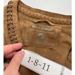 Max & Moi Jacket Womens 36 Small Brown‎ Suede Leather Chain Link Cowgirl Western Brown Photo 2