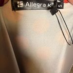 Allegra K  Light Gray Dress with Subtle Pink Dots Photo 2