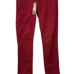 prAna  Kara Jean Red Berry Size 8 NEW With Tags Low Rise Fitted Pants Photo 6