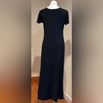 Chrusty Lyn Long Maxi Dress W Black Sequence Glitter Asymmetrical Stripes SZ 14 Photo 5