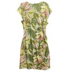 Talbots Tropical Print Dress Faux Wrap Short Sleeve Casual Tropical SummerXL Photo 1