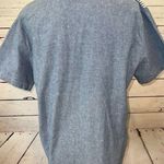 TEDDI Vintage Shirt SMALL Denim Chambray button front short sleeve Garden Flower Photo 3