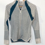 Smartwool  lifestyle merino wool blend dacono ski full zip teal gray sweater new Photo 0