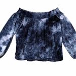 American Eagle  Velvet Tie Dye Off Shoulder Top XS Photo 2