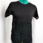 Vintage USA made Busy Body USA Made Partial Mesh Black Top Small Photo 0