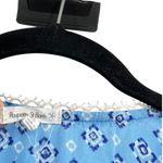 Poupette St Barth Romper Smocked Dolman Sleeve Tasseled Geometric Print‎ Blue XS Photo 9