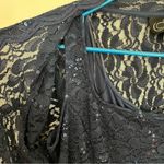 Alex Evenings  Navy Blue Lace Sequin Midi Wedding Guest Dress and Jacket Size 14 Photo 3