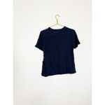 Tory Burch  Kayla Asymmetric Striped Linen Shirt Medium Silk Preppy Quiet Luxury Photo 11