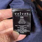 Velvet by Graham & Spencer Silk Cotton Ikat Blouse Navy Coral Boho Stylecore Blue Size XS Photo 4