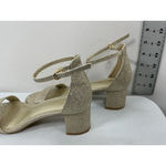 Dream Paris Womans Dream Pairs Luckyy Strappy Formal Sandals 7 Gold Open Toe Buckle Heel Photo 3