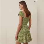 Reformation  Pacey Dress, Green Fennel Floral, Size 4 Photo 2