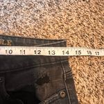 American Eagle Outfitters Womens Skinny Jeans Black Extreme Flex Distressed Hem Photo 4