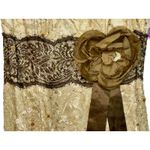 NWT Mandalay Champagne Gold Lace Beaded Sequin Long Mermaid Evening Gown Women 8 Photo 3