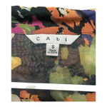 CAbi Floral Ruffle Tie Front Sheer Blouse // Size Small Photo 5