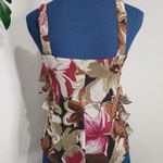 EXPRESS Design Studio Silk Floral Ruffle Camisole Top Photo 4