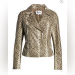 Vigoss NWT  Faux Leather Snakeskin Moto Jacket size Medium Photo 6