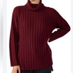 Sanctuary Burgundy Ribbed Long Sleeve Turtleneck Tunic Sweater Size M Sugar Plum Photo 0