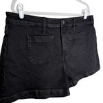 Madewell  High-Rise Comfort Stretch Denim Emmett Jean Shorts Size 33 Black New Photo 1