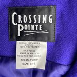 VTG Crossing Pointe Purple Wool Blazer Women 8 P Retroglam Office Long Blazer Photo 7