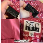 PELLE CUIR VINTAGE 1990'S PINK LEATHER FRONT BUTTON JACKET (M) Size M Photo 10