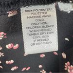 Loft Ann Taylor black and pink ditsy floral cherry blossom top size medium Photo 6