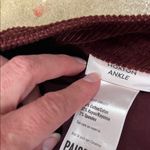 Paige Hoxton Ankle Corduroy Pants in wine color
Size: 28 Photo 2