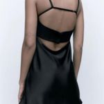 ZARA  silky black dress Photo 2