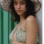 For Love & Lemons Raleigh Crop Top Size Small Floral Multicolor Photo 2