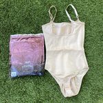 Underbust Bodysuit with Bikini Bottom Tan Photo 2