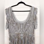 Mac Duggal NEW  Plus Size Silver A5434 Beaded Dress, Size 16, MSRP $498 Photo 12